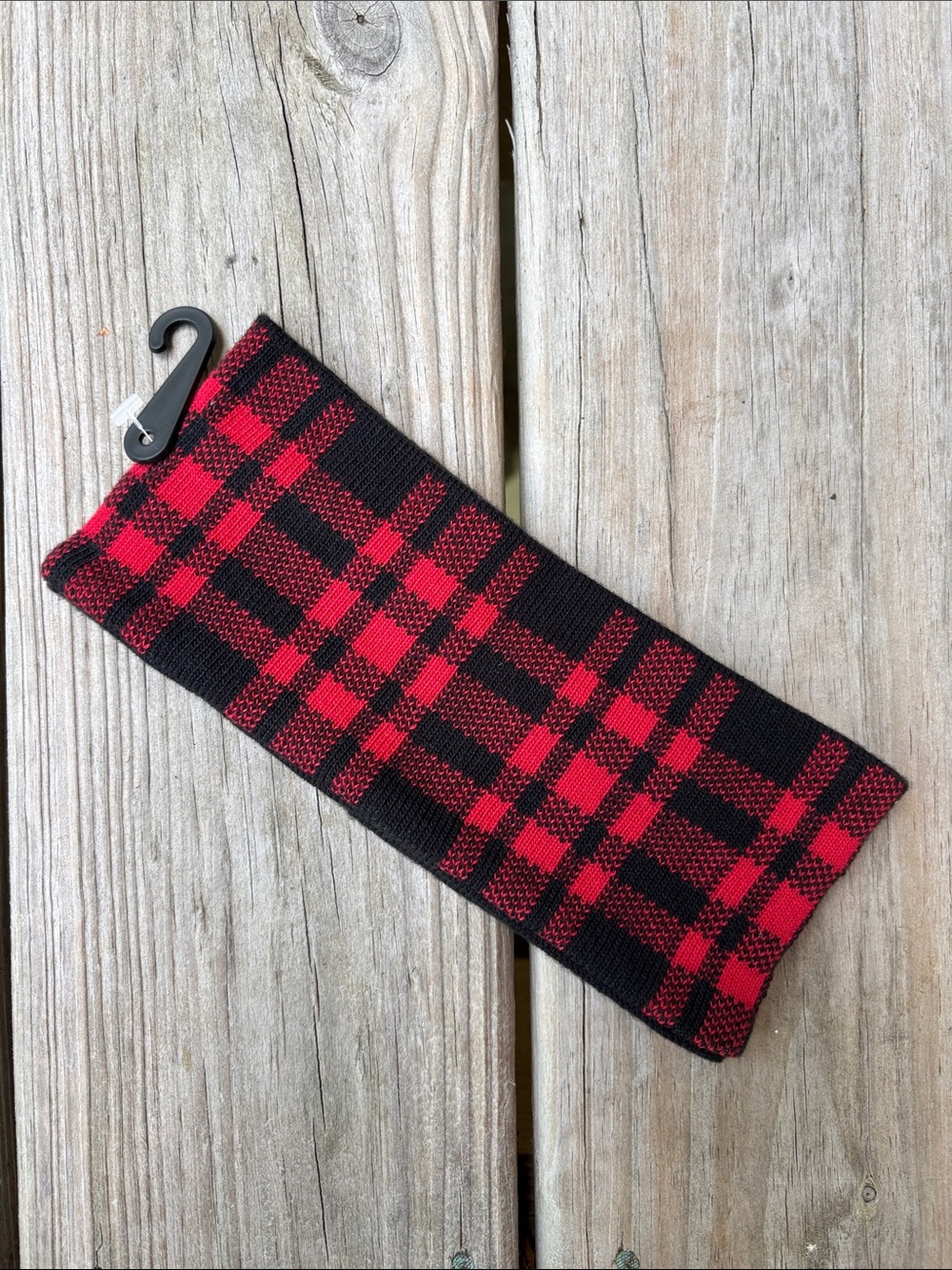 LL BEAN | Royal Red Plaid Katahdin Earband | OSFA